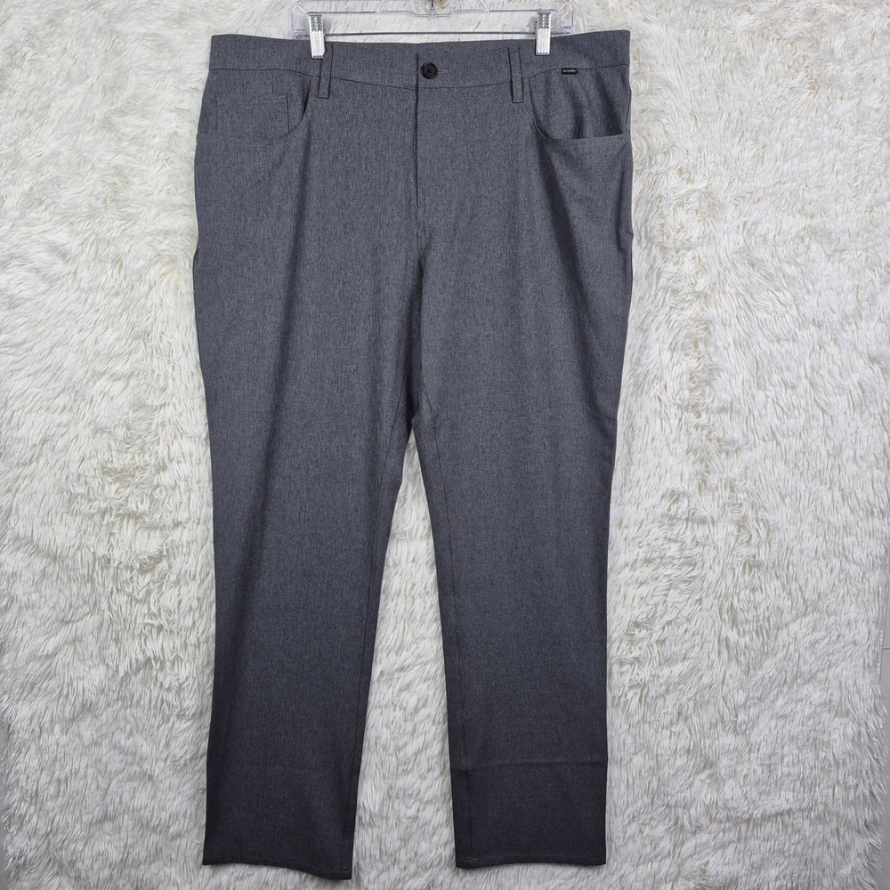 NWT Travis Mathew Open To Close Mens Pant 40 Heather Dark Gray Golf Chino 1MT435